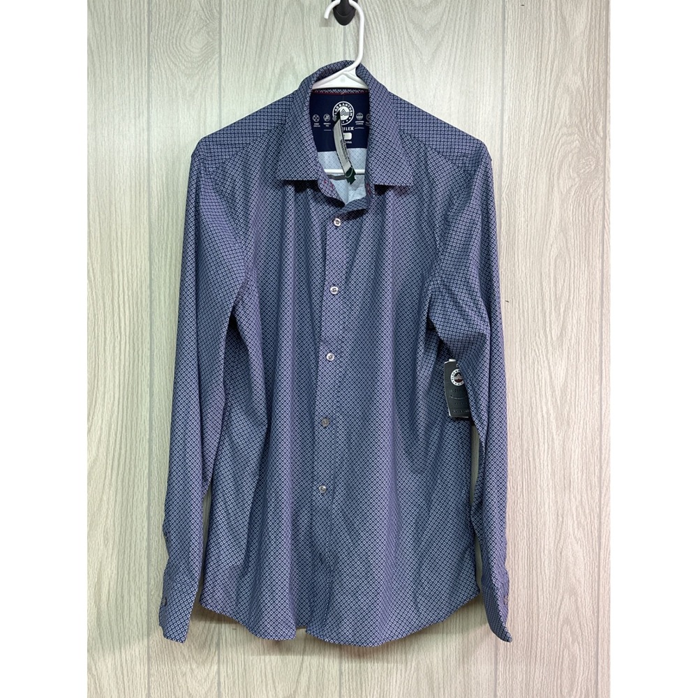 Flag & Anthem MadeFlex Patton Navy Gingham Performance Shirt M Stitch Fix